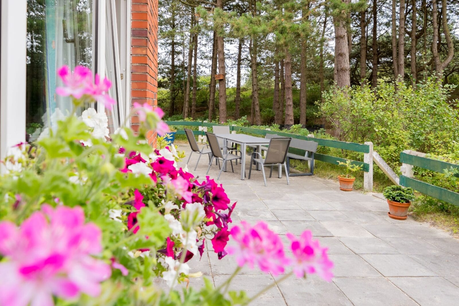 Terrasse mit Blick in die Dünen